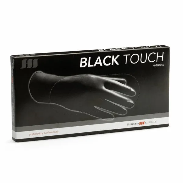 Latex kesztyű BLACK Touch 8151-5052 Hercules-M