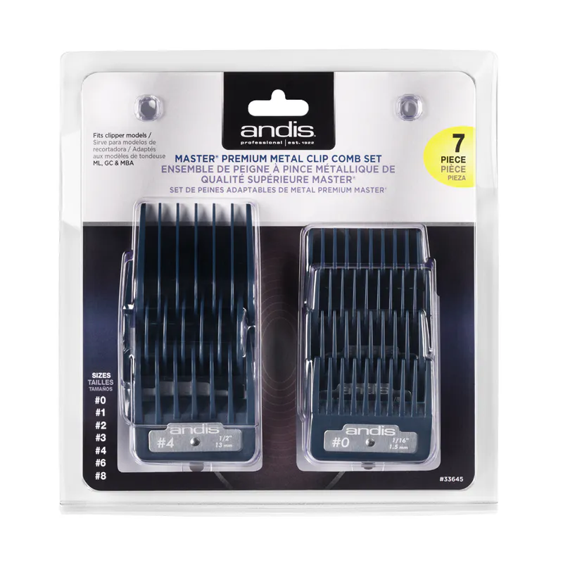 Andis Master Premium Metal Clip műanyag fésűkészlet - Kép 1