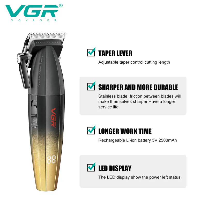 VGR VOYAGER V-003C Salon Series hajvágó gép - gold - Kép 4
