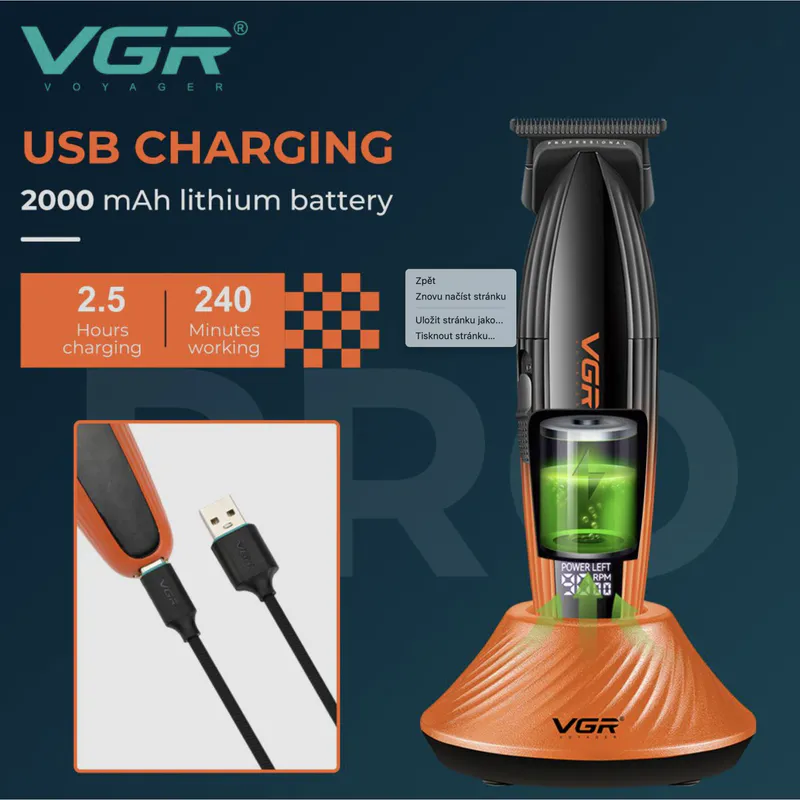 VGR VOYAGER V-889T Trim professzionális trimmer - Kép 2