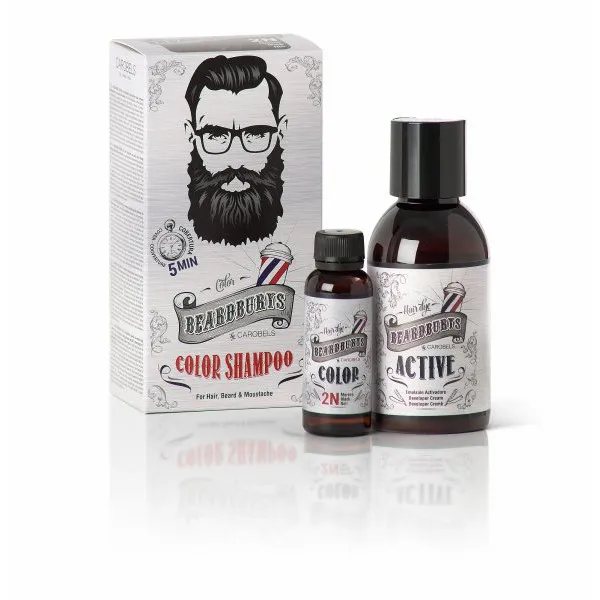 Beardburys haj- és szakállfestő sampon – fekete - Kép 1
