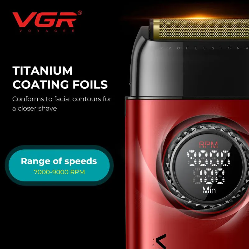 VGR VOYAGER Stepless Pro 4in1 hajvágó szett - piros - Kép 3