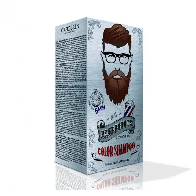 Beardburys haj- és szakállfestő sampon – sötétbarna - Kép 3
