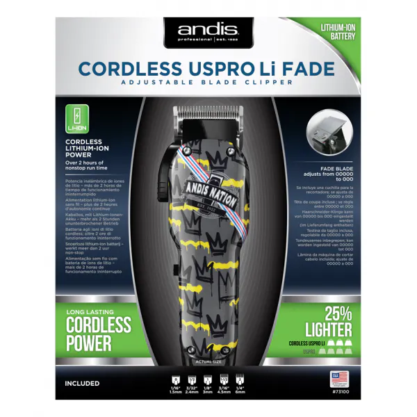 Andis Cordless UsPro Li Fade (Andis Nation Graffiti) - Kép 4