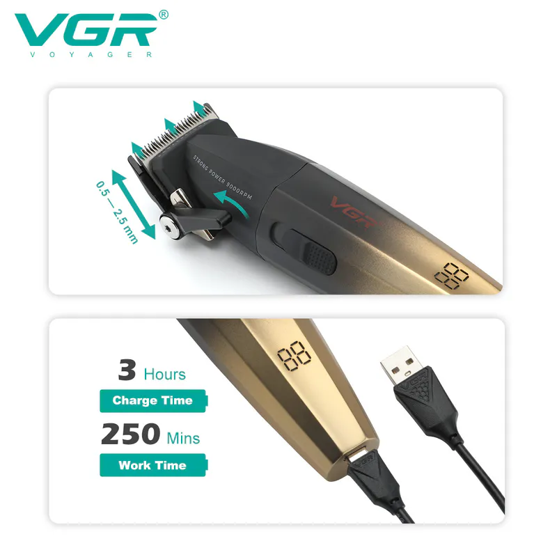 VGR VOYAGER V-003C Salon Series hajvágó gép - gold - Kép 5