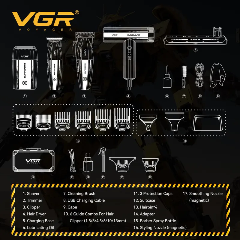 VGR V-285 S4 – barber szett 4 az 1-ben - Kép 6
