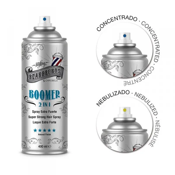 Beardburys Boomer 2 az 1-ben hajrögzítő spray 400 ml. - Kép 2