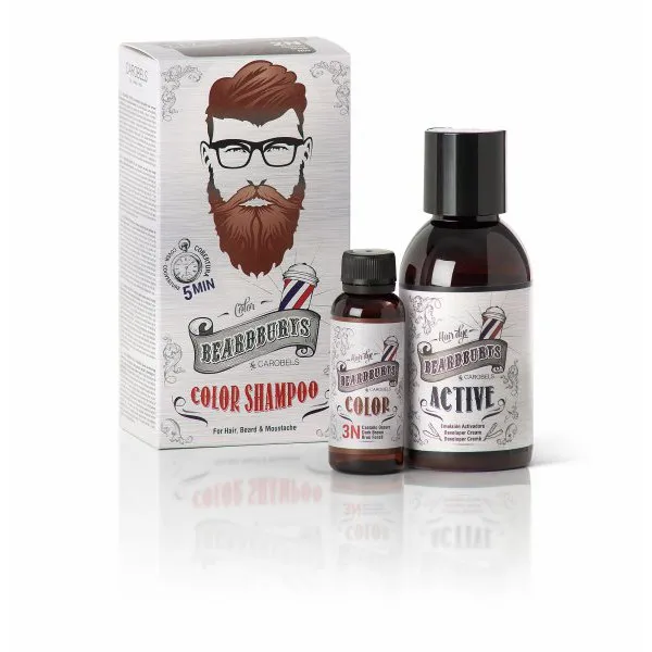 Beardburys haj- és szakállfestő sampon – sötétbarna - Kép 1