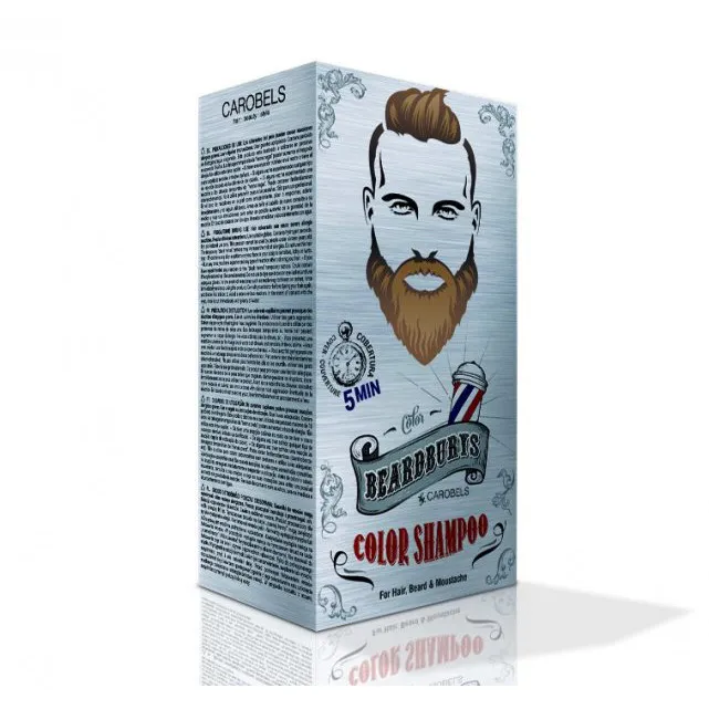 Beardburys haj- és szakállfestő sampon – világosbarna - Kép 3